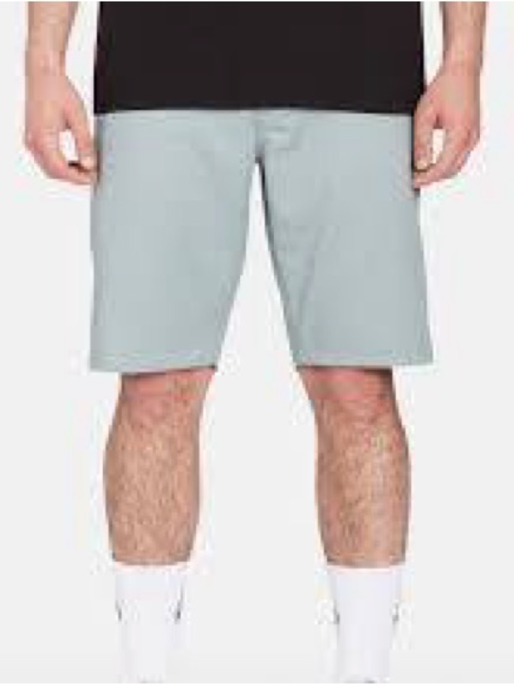 Volcom Men's Light Gray/BlueFlat Front Shorts EUC